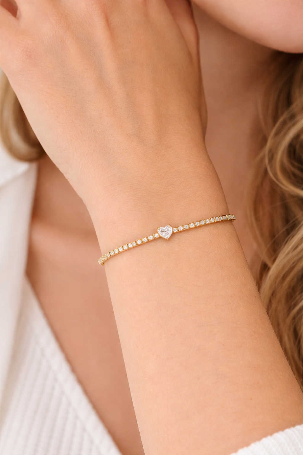 Forever Heart Tennis Bracelet