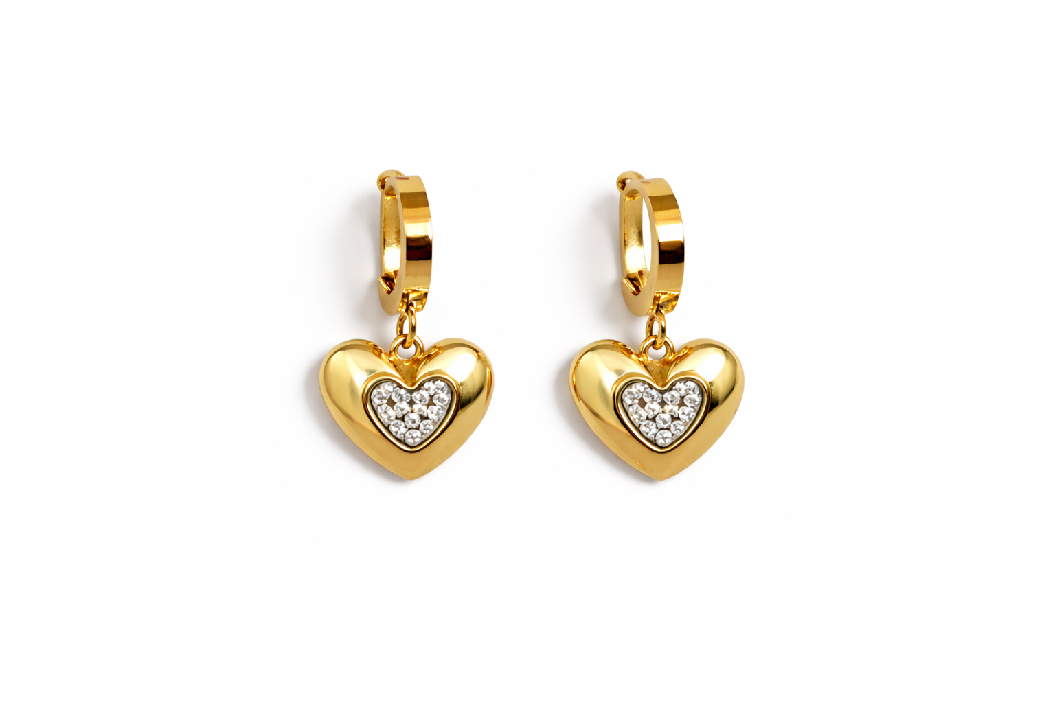 Heart of Gold hoops